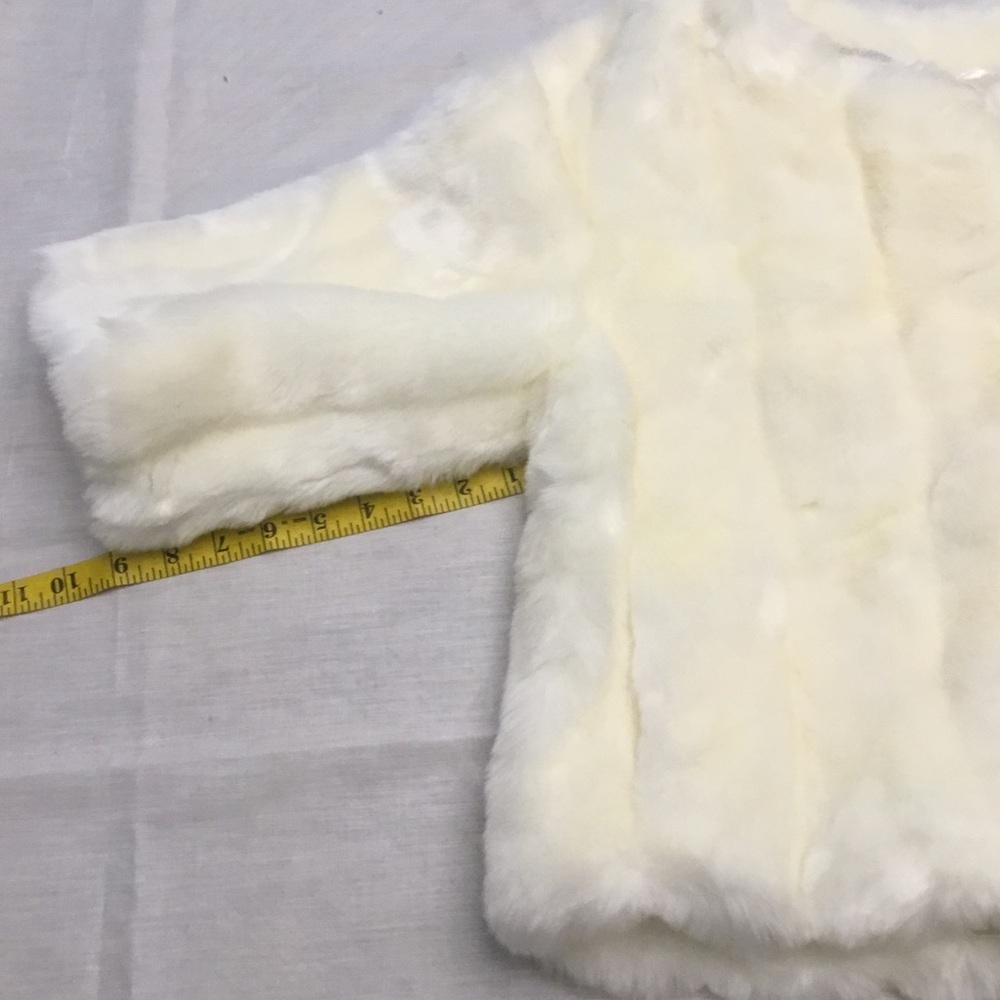 Off white Calvin Klein faux fur jacket size Sm - Picture 15 of 16